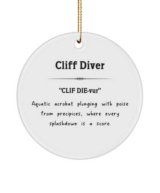 Cliff Diver Gift, Diving Enthusiast, Extreme Sports Gift, Diver Ornament, Cliff Jumping Keepsake, Adventure Lover Gift, Ocean Lover Present