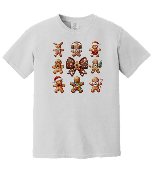 Christmas Gingerbread Coquette Shirt, Christmas Shirt, Christmas Gingerbread Bow Shirt for Women, Christmas Gingerbread