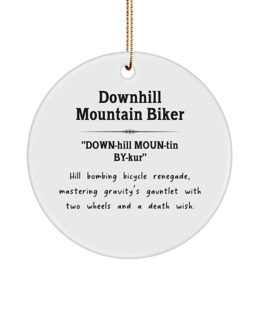 Downhill Biker Gift, Mountain Bike Ornament, Gift for Biker, Mtb Ornament,Downhill Ornament, Extreme Sport Gift, Bike Lover Keepsake