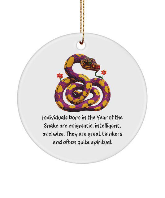 Chinese Zodiac Ornament, Chinese New Year, Chinese Zodiac, Chinese Horoscope, Zodiac Sign, Year of The Snake, Snake Ornament, Zodiac Ornament, Chinese New Year