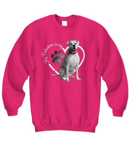 Valentine Boxer Sweatshirt, Boxer Mom, Valentine Heart Dog Sweatshirt, Gift for Dog Lover, Valentine Dog, Boxer