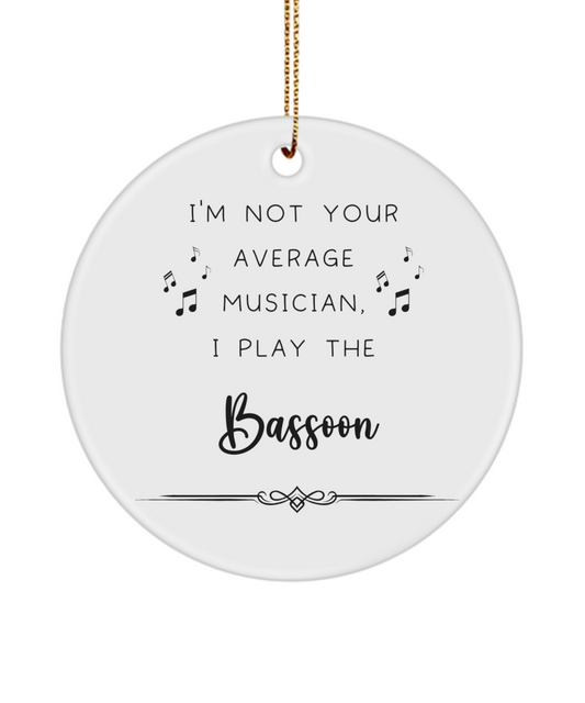 Bassoon Coffee Ornament, Gifts for Best Musician Ever, Gift for Bassoon Player, Christmas, Birthday, Event Keepsake