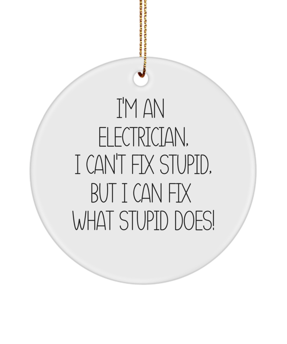 Electrician gifts, gift for electrician, sparky gift, handyman gift, contractor gift, electrician ornament, funny electrician gifts