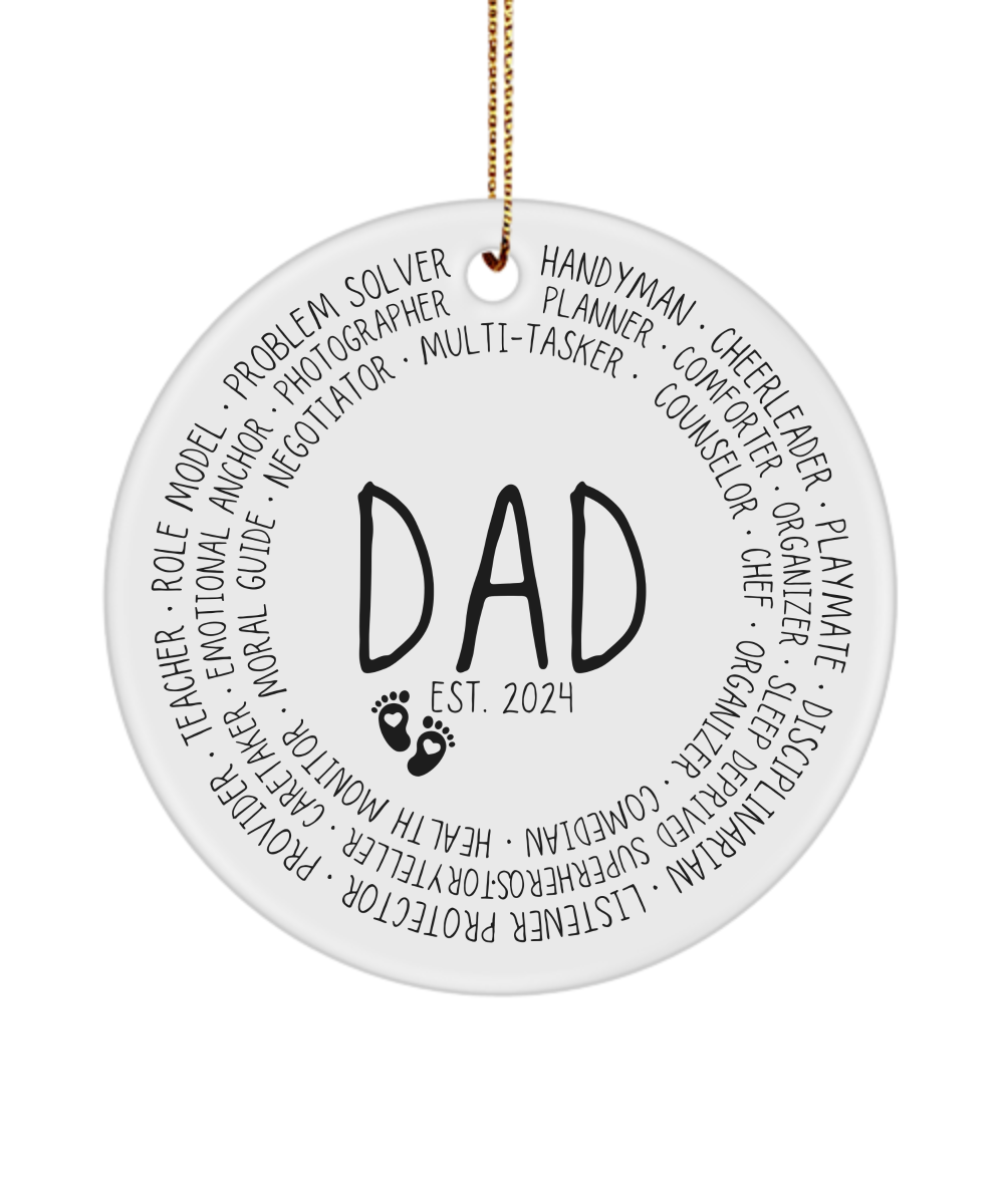 New Dad Gift,  First Time Daddy Gift, Husband Daddy Ornament, Future Daddy Gifts, Pregnancy Announcement Reveal