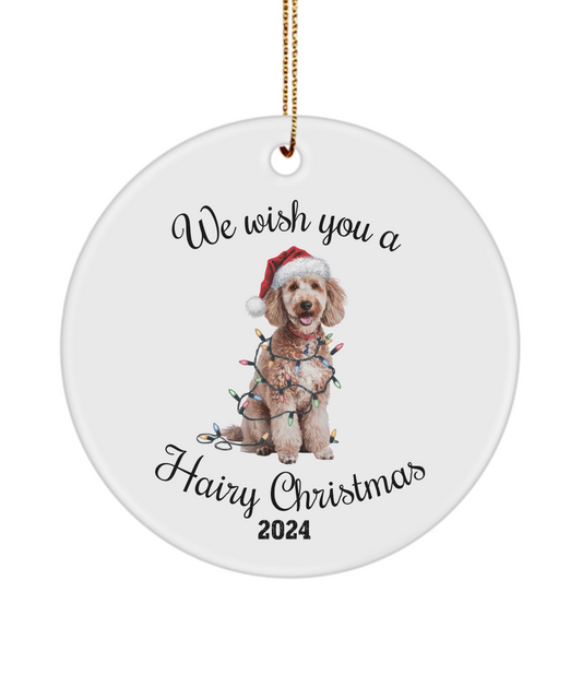 Christmas Poodle Ornament, Poodle Mom, Christmas Lights Dog Keepsake, Christmas Dog, Gift for Dog Lover, Poodle