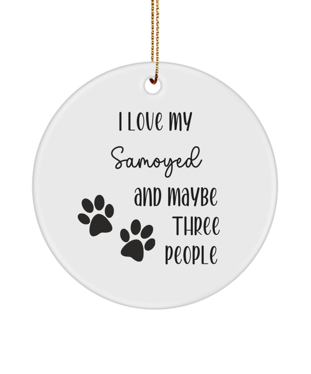 Samoyed ornament, dog lover gift, pet ornament, pet lover gift, puppy love gift, animal lover gift