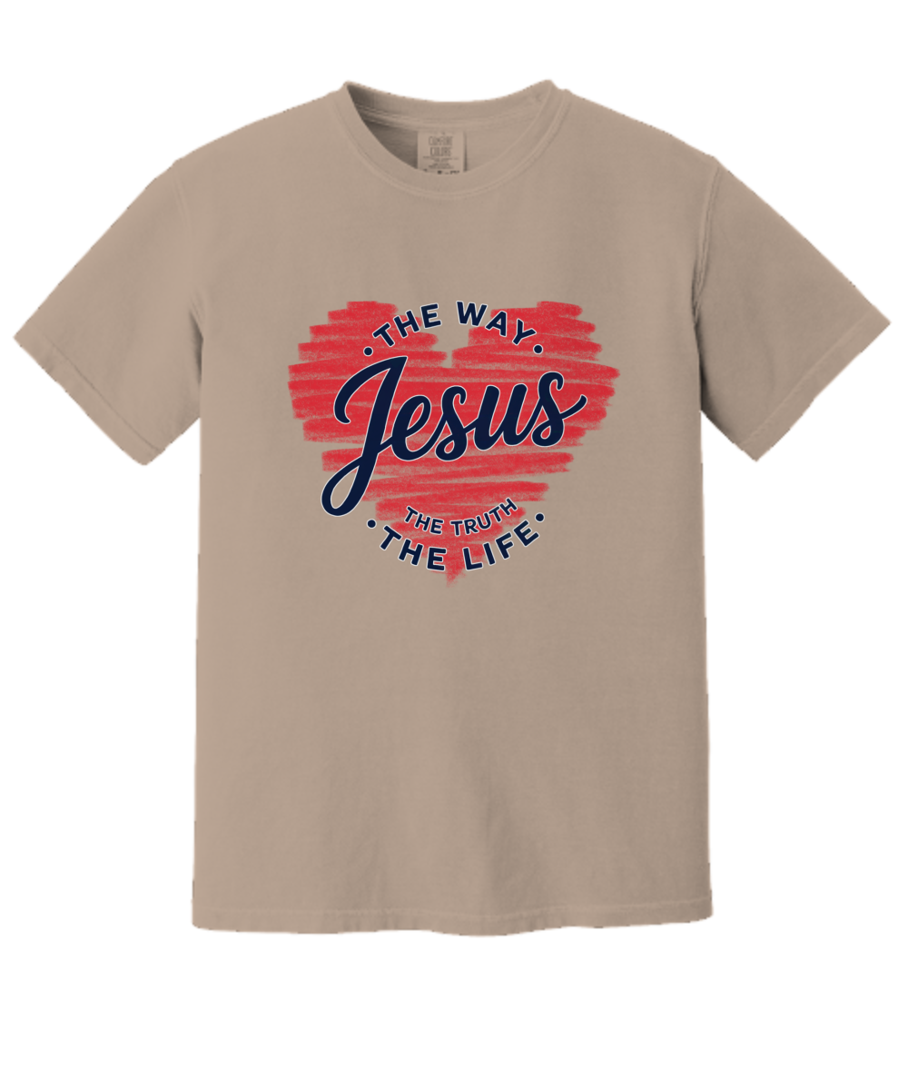 Jesus The Way The Truth The Life Shirt, Comfort Colors Christian Shirt, Retro Christian Tshirt, Jesus Tee, Christian Apparel