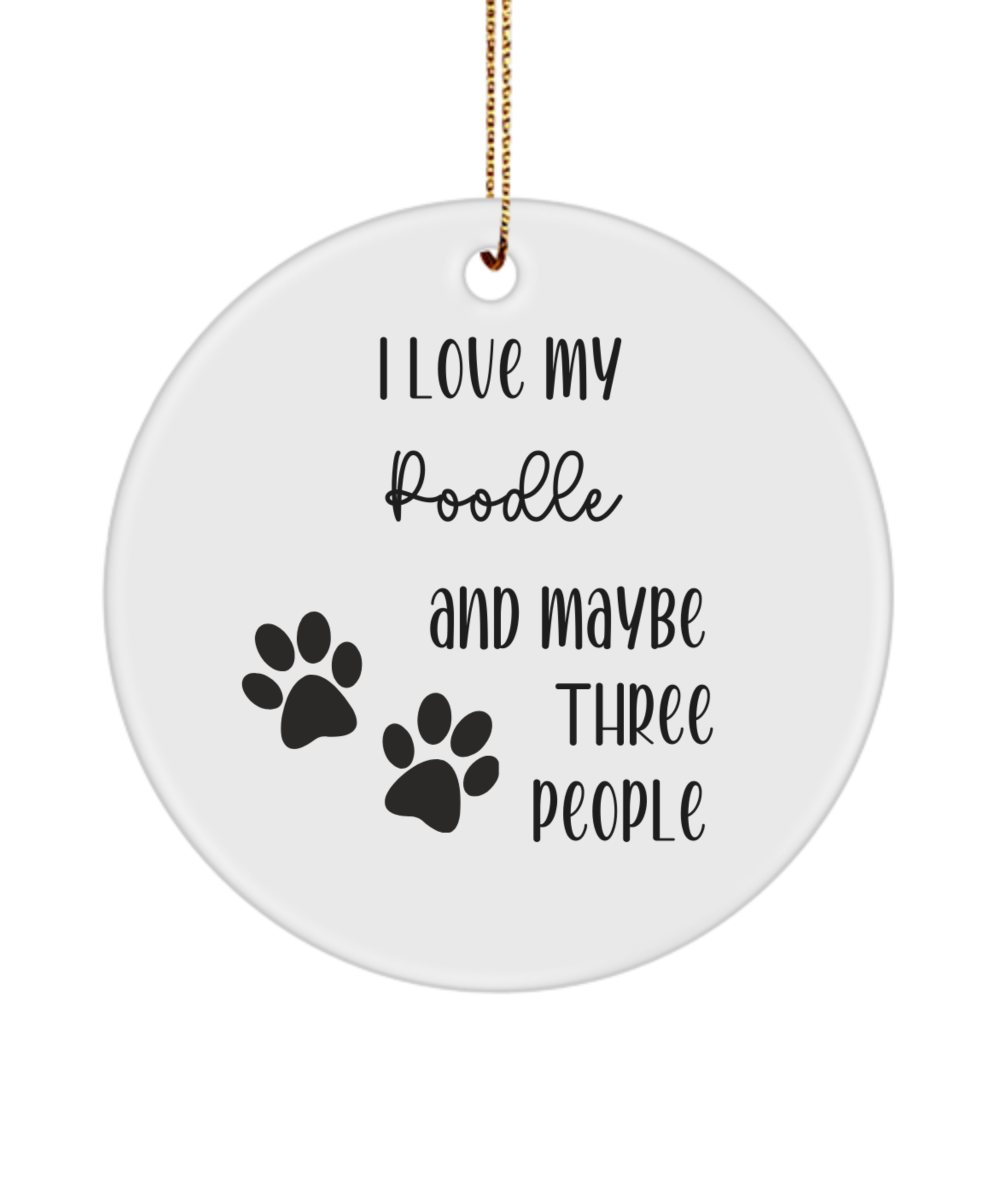 Poodle ornament, dog lover gift, pet ornament, pet lover gift, puppy love gift, animal lover gift