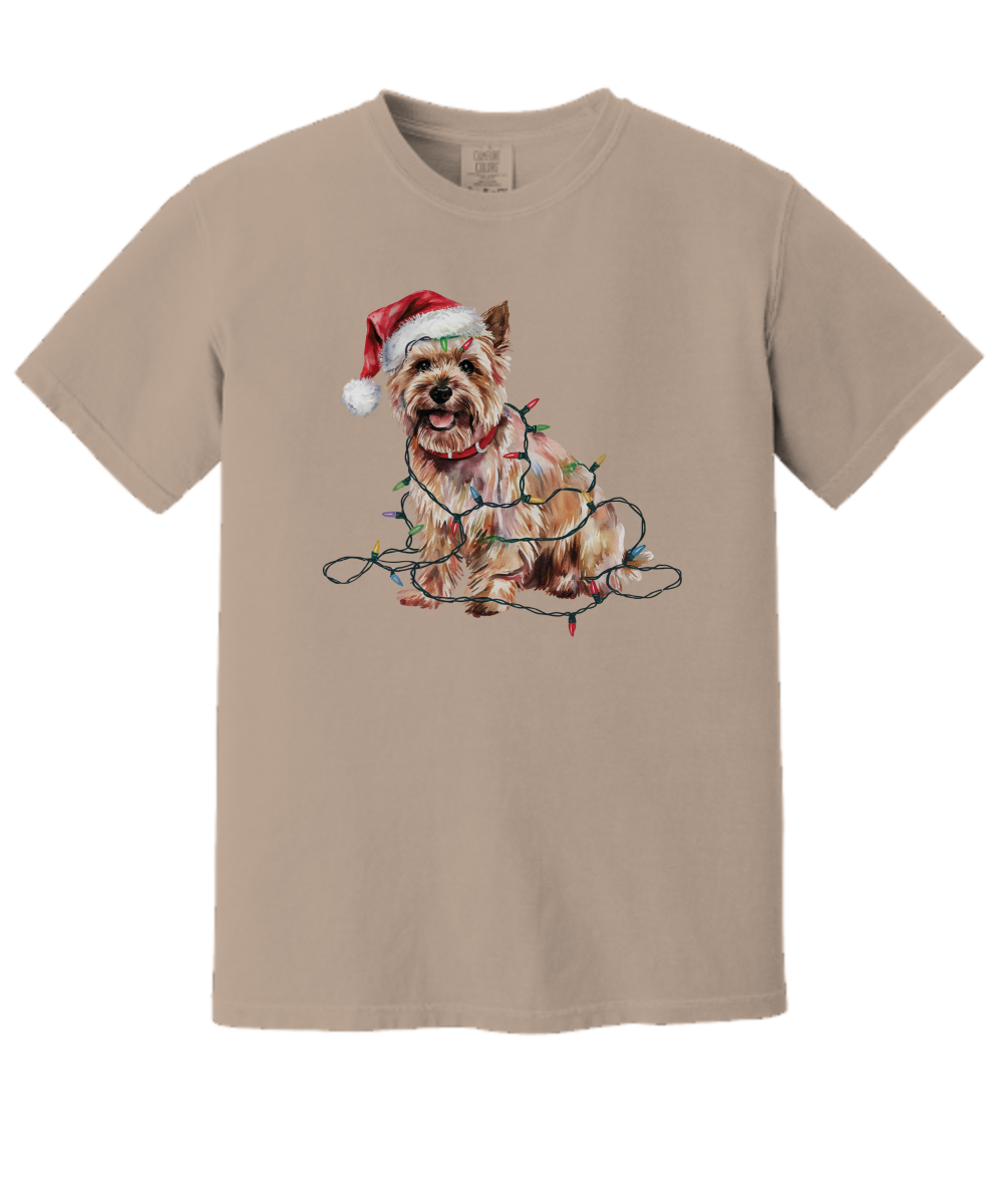 Christmas Cairn Terrier Shirt, Christmas Lights Dog Tee, Christmas Dog Tee, Cairn Terrier Mom Tshirt, Gift for Dog Lover, Cairn Terrier