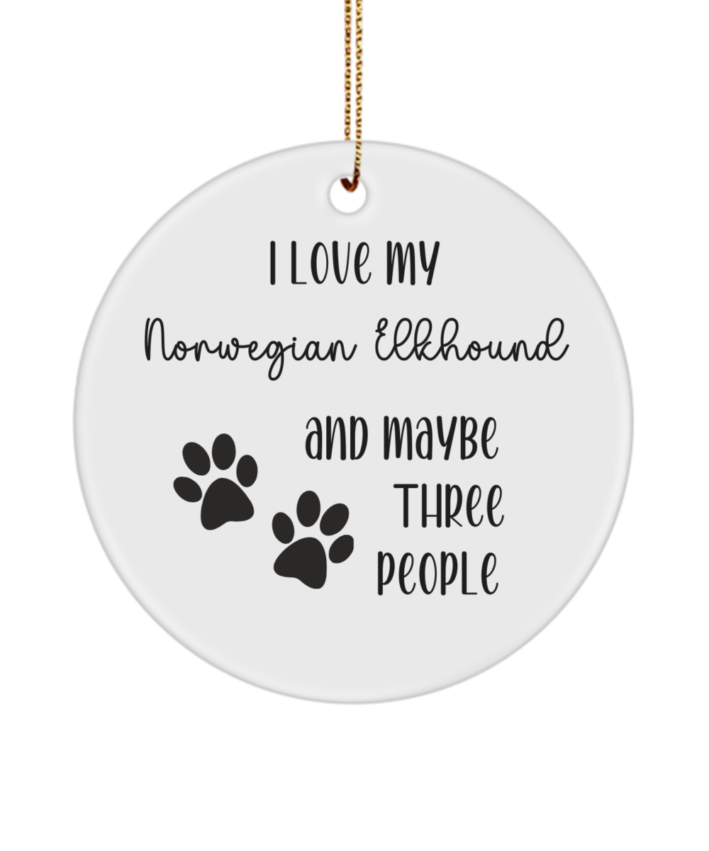 Norwegian Elkhound ornament, dog lover gift, pet ornament, pet lover gift, puppy love gift, animal lover gift