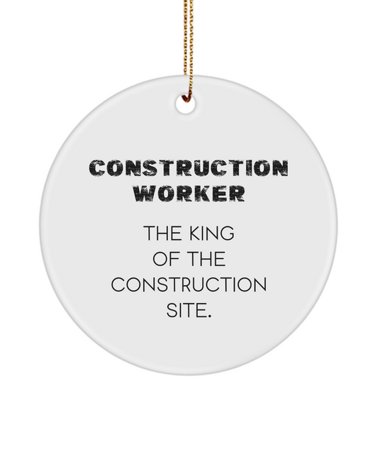 Construction Worker Gift, Gift for Construction Worker, Handyman Gift, Construction Gift, Builder Keepsake, Contractor Ornament