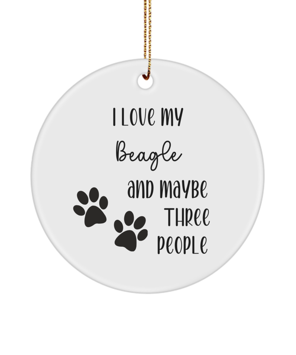 Beagle ornament, dog lover gift, pet ornament, pet lover gift, puppy love gift, animal lover gift