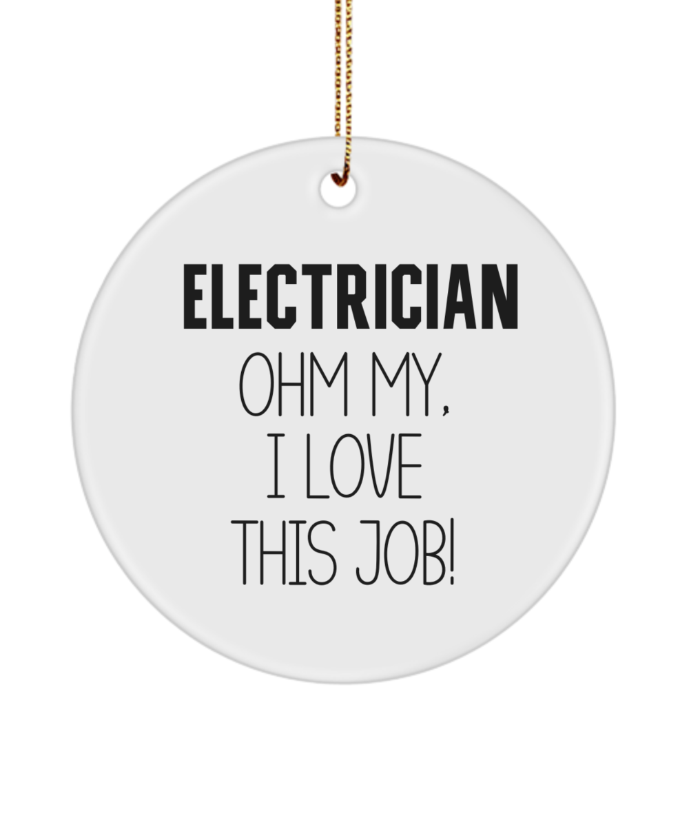 Electrician gifts, gift for electrician, electrician ornament, funny electrician gifts, sparky gift, handyman gift, contractor gift