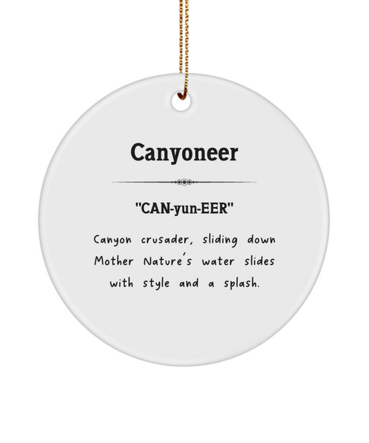 Canyoneer Ornament, Canyoning Gift, Canyon Climber Decor, Rock Climbing Gift, Rappelling Ornament, Canyoneering Keepsake, Canyoneer Gift