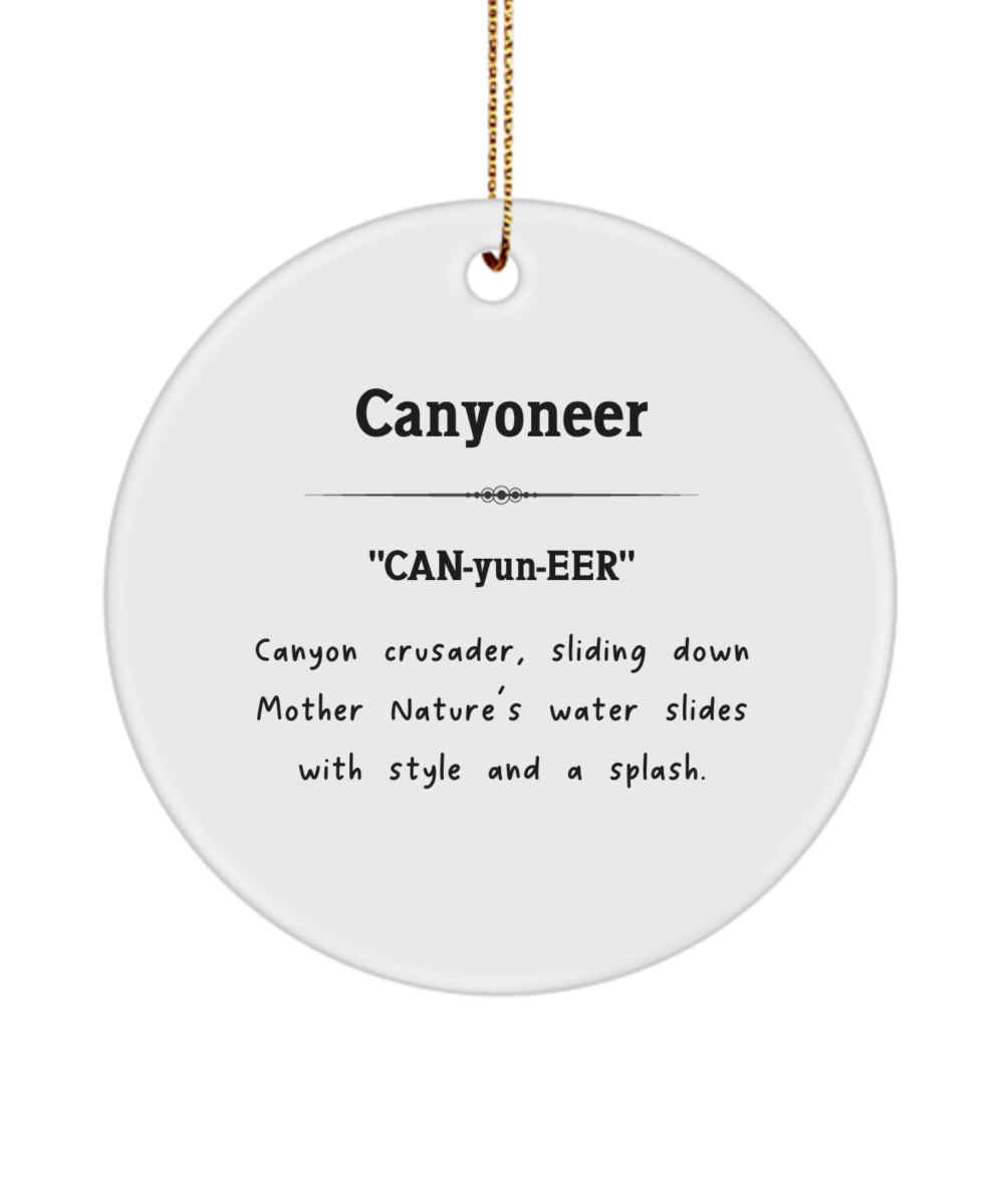 Canyoneer Ornament, Canyoning Gift, Canyon Climber Decor, Rock Climbing Gift, Rappelling Ornament, Canyoneering Keepsake, Canyoneer Gift