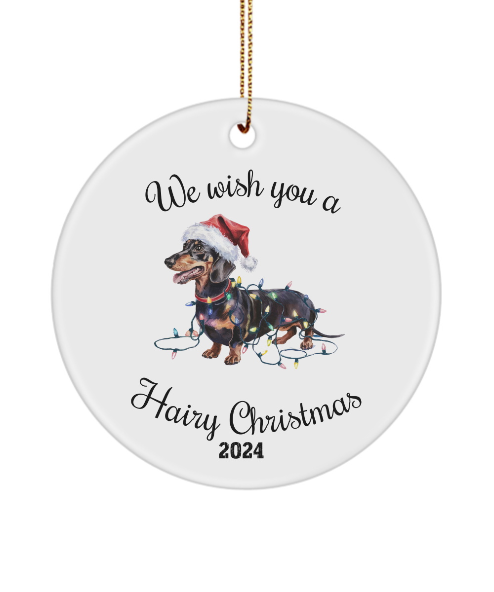 Christmas Dachshund Ornament, Dachshund Mom, Christmas Lights Dog Keepsake, Christmas Dog, Gift for Dog Lover, Dachshund