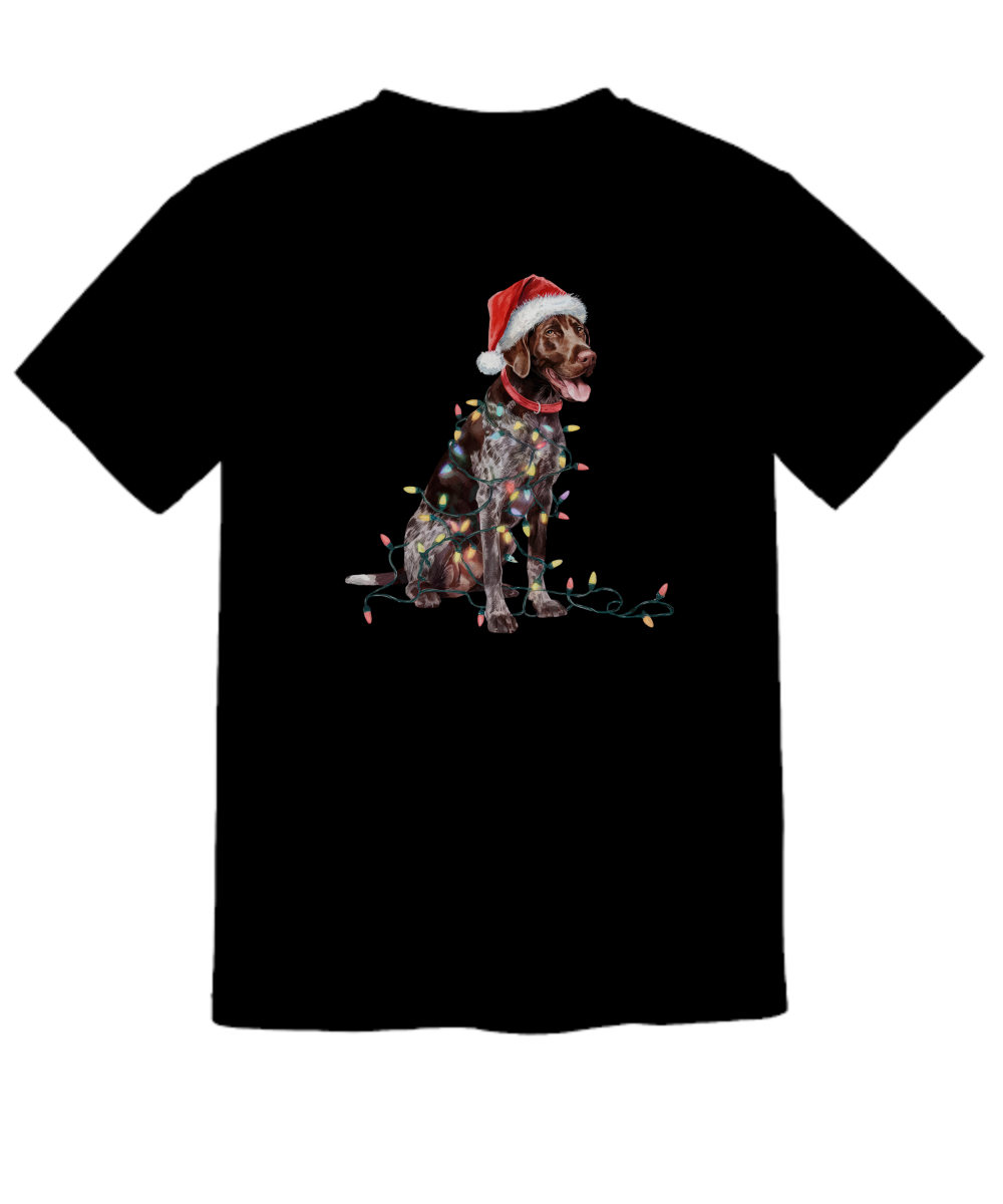 Christmas German Shorthaired Pointer Shirt, Christmas Lights Dog Tee, Christmas Dog Tee, Pointer Mom Tshirt, Gift for Dog Lover