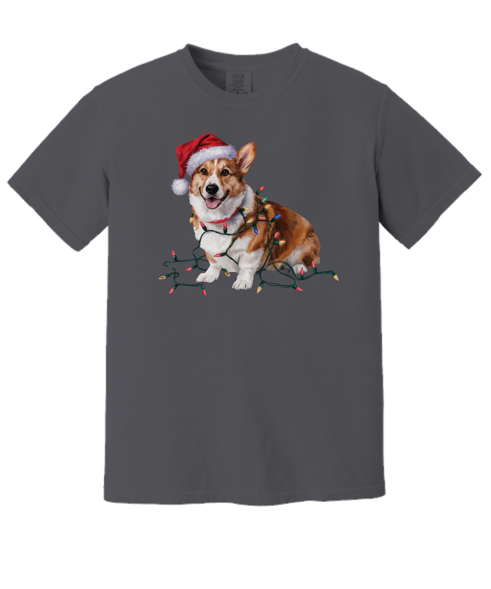 Christmas Cardigan Welsh Corgi Shirt, Christmas Lights Dog Tee, Christmas Dog, Corgi Mom Tee, Gift for Dog Lover, Corgi Tee