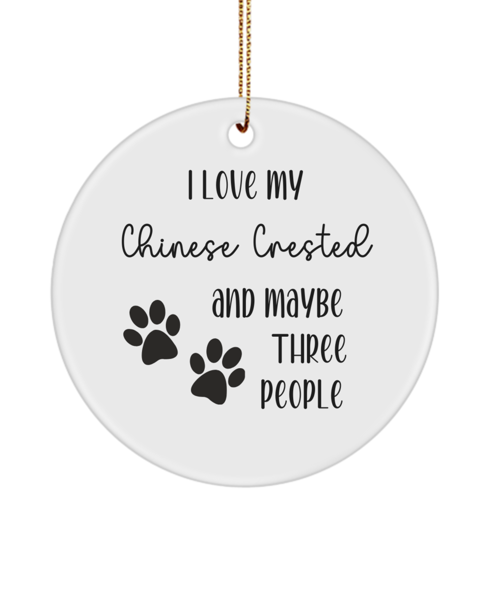 Chinese Crested ornament, dog lover gift, pet ornament, pet lover gift, puppy love gift, animal lover gift