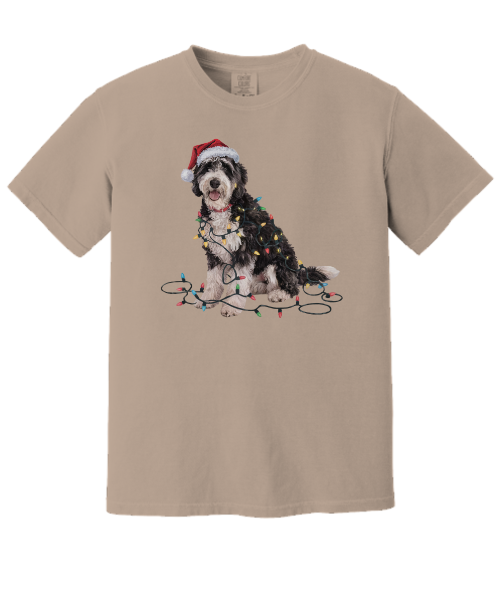 Christmas Labradoodle Shirt, Christmas Lights Dog Tee, Christmas Dog Tee, Labradoodle Mom Tshirt, Gift for Dog Lover, Labradoodle