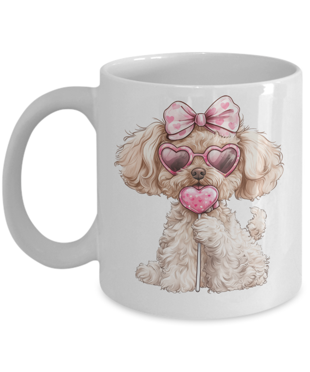 Valentines Day Poodle Mug