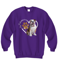 Load image into Gallery viewer, Valentine Bulldog Sweatshirt, Bulldog Mom, Valentine Heart Dog Sweatshirt, Valentine Dog, Gift for Dog Lover, Bulldog
