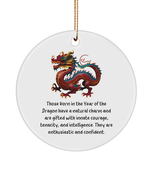 Chinese Zodiac Ornament, Chinese New Year, Chinese Zodiac, Chinese Horoscope, Zodiac Sign, Year of The Dragon, Dragon Ornament, Zodiac Ornament, Chinese New Year