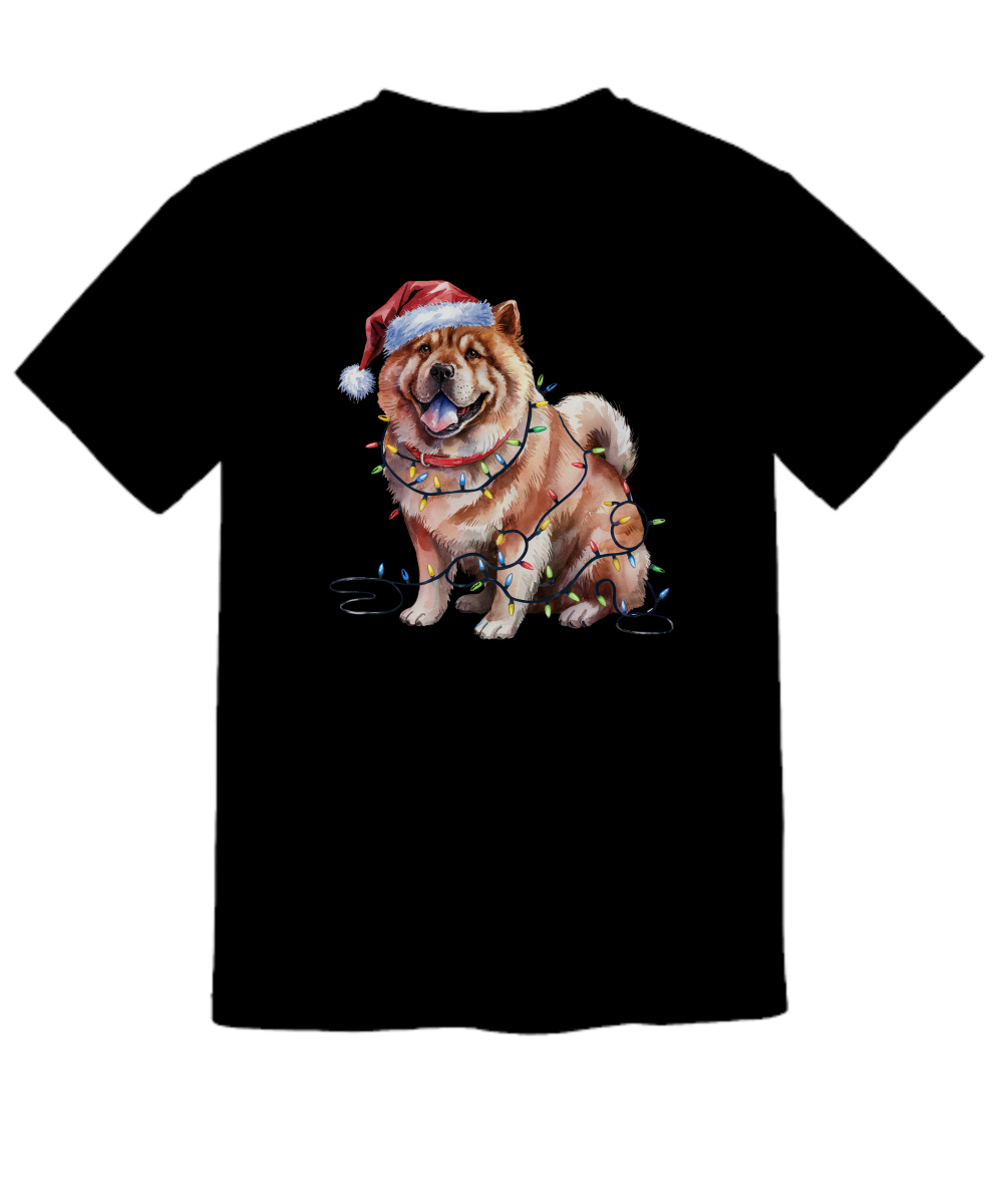 Christmas Chow Chow Shirt, Christmas Lights Dog Tee, Christmas Dog Tee, Chow Chow Mom Tshirt, Gift for Dog Lover, Chow Chow