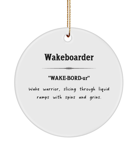 Wakeboarder Ornament, Wakeboarding Gift, Gift for Wakeboarder, Water Sports Ornament, Extreme Sports Gift, Wakeboard Keepsake