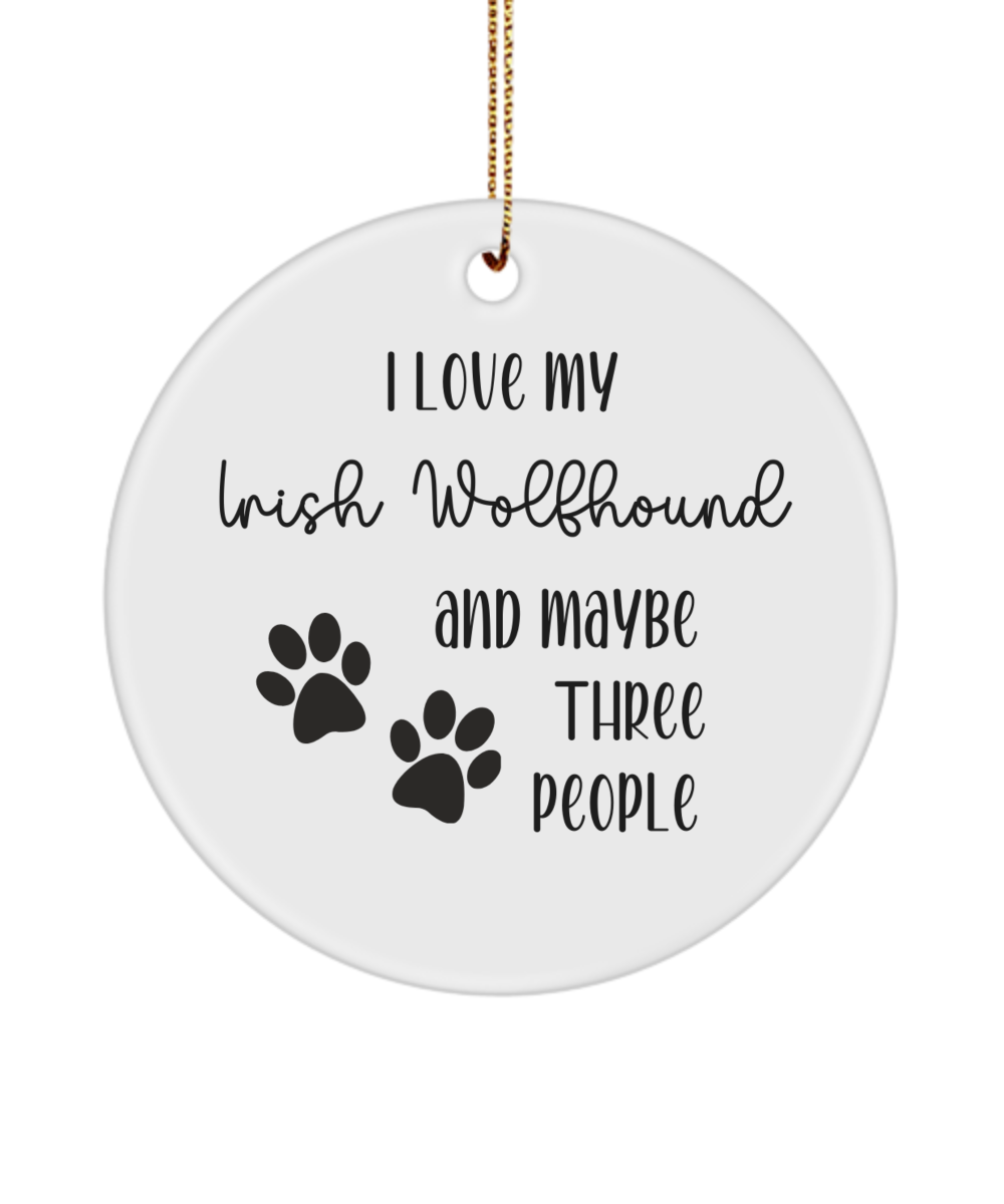 Irish Wolfhound ornament, dog lover gift, pet ornament, pet lover gift, puppy love gift, animal lover gift