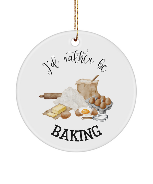 Baker Ornament, Gift for Baker, Baking Ornament, Pastry Chef Gift, Holiday Baking, Christmas Ornament, Bakery Decor, Cake Decorator Gift