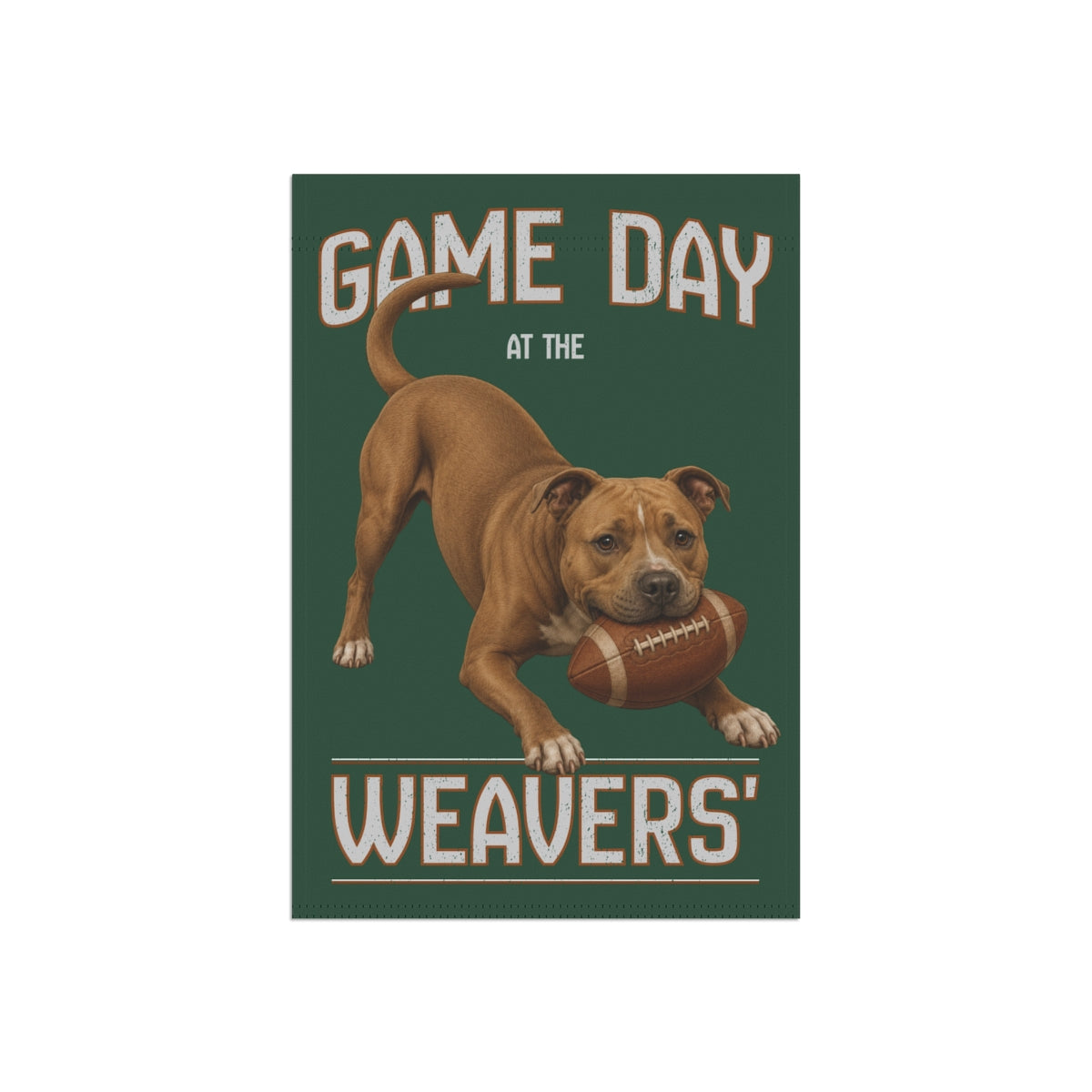 Personalized Pit Bull Garden Flag, Game Day Football Yard Decor Gift