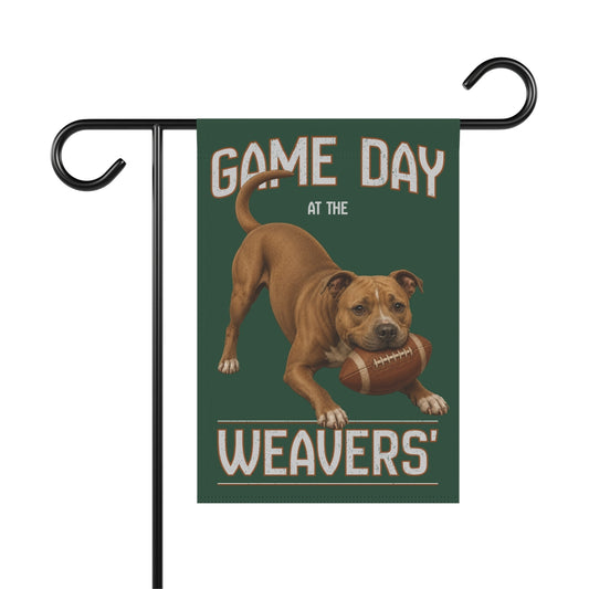Personalized Pit Bull Garden Flag, Game Day Football Yard Decor Gift