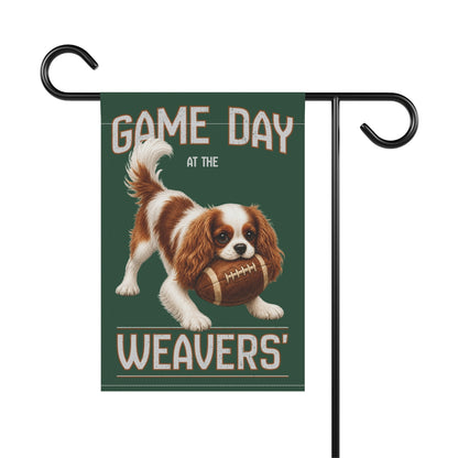 Personalized Blenheim Cavalier Garden Flag, Game Day Football Yard Decor Gift