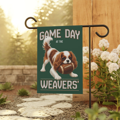Personalized Blenheim Cavalier Garden Flag, Game Day Football Yard Decor Gift