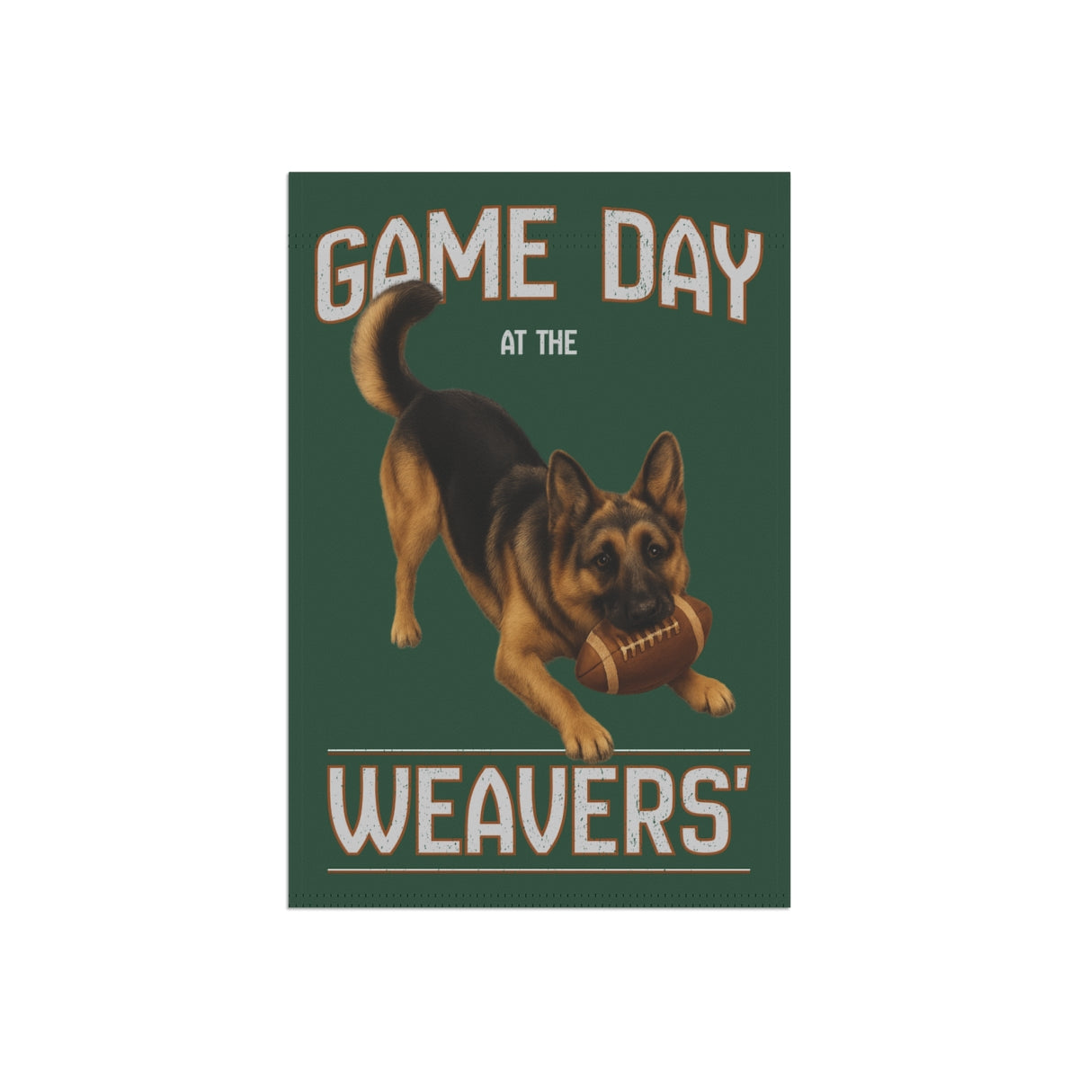 Personalized German Shepherd Garden Flag, Game Day Football Yard Decor Gift