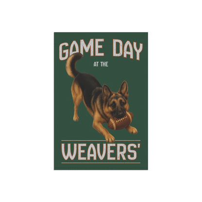 Personalized German Shepherd Garden Flag, Game Day Football Yard Decor Gift