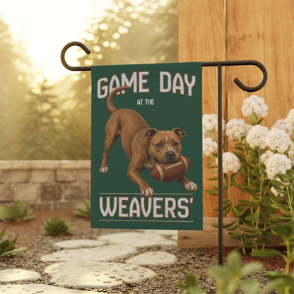 Personalized Pit Bull Garden Flag, Game Day Football Yard Decor Gift