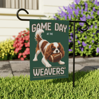 Personalized Blenheim Cavalier Garden Flag, Game Day Football Yard Decor Gift