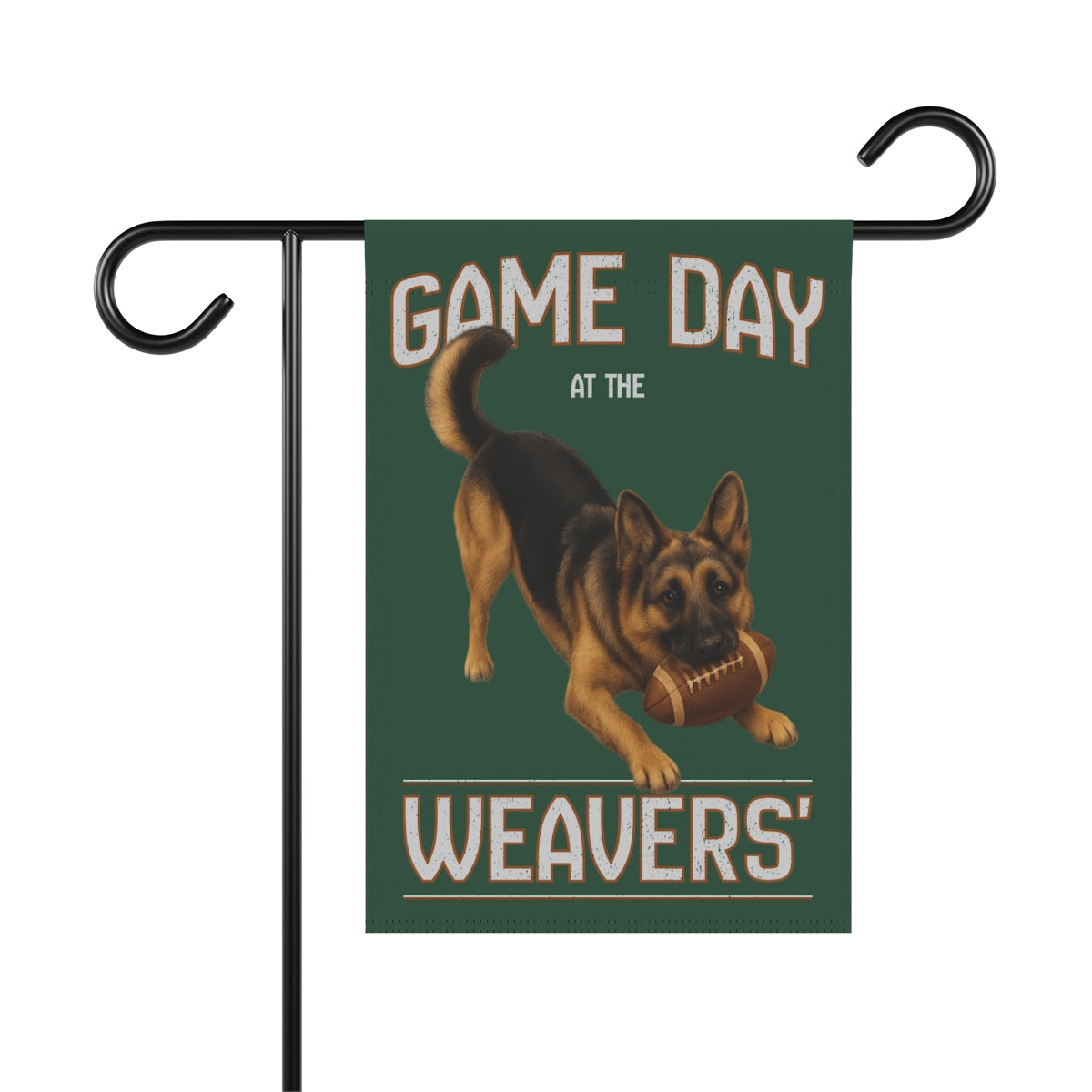 Personalized German Shepherd Garden Flag, Game Day Football Yard Decor Gift