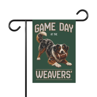 Personalized Australian Shepherd Game Day Football Garden Flag