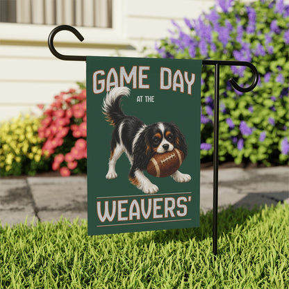 Personalized Tricolor Cavalier Garden Flag, Game Day Football Yard Decor Gift