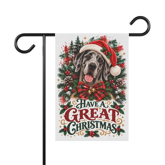 Great Dane Christmas Garden Flag, Have a GREAT Christmas