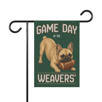 Personalized French Bulldog Garden Flag, Game Day Football Yard Decor Gift