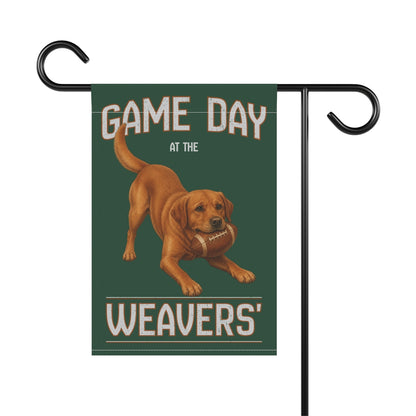 Personalized Fox Red Lab Garden Flag, Game Day Football Yard Decor Gift