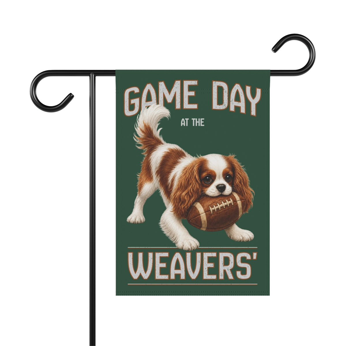 Personalized Blenheim Cavalier Garden Flag, Game Day Football Yard Decor Gift