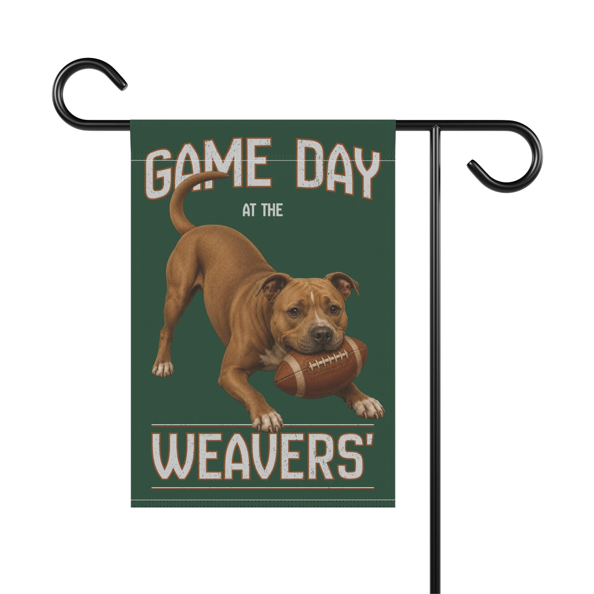 Personalized Pit Bull Garden Flag, Game Day Football Yard Decor Gift