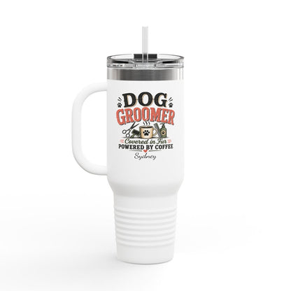 Dog Groomer Tumbler, 40oz Travel Mug, Pet Groomer Gift, Dog Grooming Coffee Cup