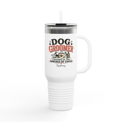 Dog Groomer Tumbler, 40oz Travel Mug, Pet Groomer Gift, Dog Grooming Coffee Cup