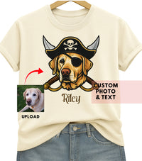 Load image into Gallery viewer, Personalized Paw-rate Pet Shirt, Custom Dog T-Shirt, Comfort Colors Tee, Unique Pet Art Gift, Animal Lover Gift, Pet Portrait Shirt
